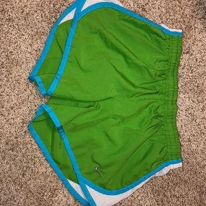Green Nike shorts